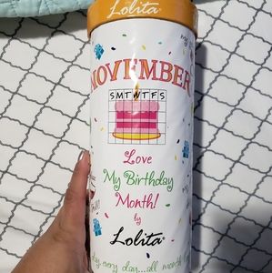 November Birthday Wine Glass by Lolita